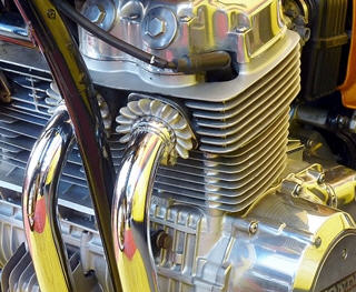 top view of Honda 750 engine